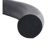 Ruban d'étanchéité en mousse, coupe-froid, 1 pièce de 5 m cordon éponge rond noir, joint caoutchouc solide 2,3 mm, 4(3mm 5M)