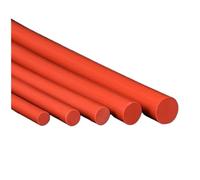 Ruban d'étanchéité en mousse, coupe-froid, 1 pièce de 5 m long, bande ronde solide silicone rouge, caoutchouc résistant aux hautes températures, 4/5/6/8/10/12/15/16/18/20 mm(Dia 9mm)