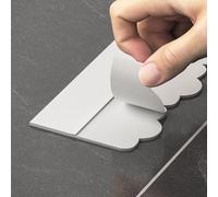 Ruban d'étanchéité en PVC pour toilettes et éviers avec couche imperméable et dos en acrylique solide, format rouleau pour une coupe de longueur personnalisée et une application facile (blanc)