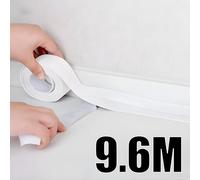 Ruban d'étanchéité imperméable en PVC auto-adhésif pour salle de bain, autocollant mural, colle pour évier de cuisine, mastic anti-moisissure, bande de couverture White