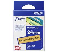 Brother TZe-B51 - (24 mm) - Noir sur orange - Ruban