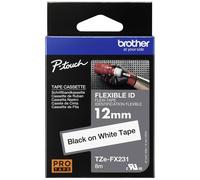 Brother TZe-FX231 - (12 mm) - Noir sur blanc - Ruban