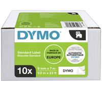 DYMO LabelManager Pack de 10 cassettes ruban D1, haute résistance, Noir/Blanc, 9mm x 7m G