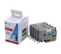 Ruban d'étiquetage jeu de 5 G&G BB-B-G-TZE-MP5 compatible remplace Brother