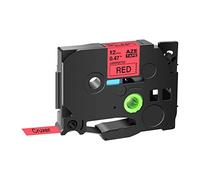 Ruban d'étiqueteuse de rechange pour Brother P-Touch TZe-431 TZ431 laminé, noir sur rouge, AZe Tape 431, 12 mm 1,2 cm 1,2 cm x 8 m, compatible avec PTH110, PT1230, PTP300BT, PTD210, 1 paquet