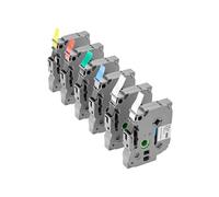 Ruban d'Etiqueteuse Lot de 6 1,2cm Forte Adhérence Résistant et Polyvalente