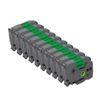 Ruban d'étiquette d'étiquette 3-10pk 12mm 231 TZ231 TZ Blancheur blanc Compatible avec TZ-231 Cassette Étiquette de cassette Compatible avec la machine du fabricant d'étiquettes(Black on Green)