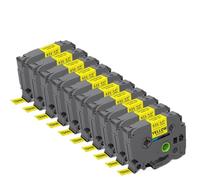 Ruban d'étiquette d'étiquette 3-10pk 12mm 231 TZ231 TZ Blancheur blanc Compatible avec TZ-231 Cassette Étiquette de cassette Compatible avec la machine du fabricant d'étiquettes(Black on Yellow)