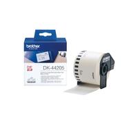 Ruban d'étiquettes Brother DK-44205 Continu Noir sur Blanc 6.2cm x 30.48m Technologie Thermique Directe Compatible Brother QL1050, QL700