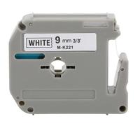 Ruban d'étiquettes - Brother - M-K221 - 9 mm - Résistant à l'alcool - Compatible PT-65/70/80