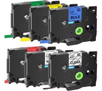 Ruban d'étiquettes Compatible pour une utilisation à la place de Brother P-Touch TZe 6mm TZe-211 TZe-111 TZe-411 TZe-511 TZe-611 TZe-711 Tape Cassette pour marqueurs Ptouch H105 PT H110