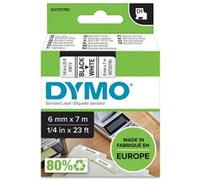 Dymo D1 - Standard Étiquettes - Noir sur blanc - 6mm x 7m, Ruban