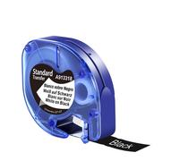 Ruban d'étiquettes en plastique multicolore,compatible avec Dymo LetraTag,d'étiquettes,91201,91200,12267,91202,LT100H,16951 T,100mm - Type White on Black