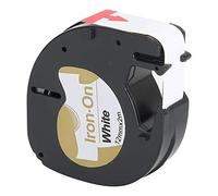 Ruban D'étiquettes imprimé, Ruban de Repassage en Tissu Noir sur Blanc pour Machine à étiquettes Dymo 12mm X 2 Mètres