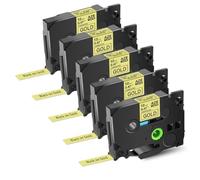Ruban d'étiquettes laminé, 5 pièces, Compatible avec PT 1000 PT H101C, noir sur cartouche Cassette TZe 831 6mm 9mm 12mm 18mm