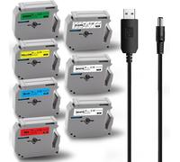 Ruban d'étiquettes pour Brother P-touch M-K121 M-K221 M-K421 M-K521 M-K621 M-K721 M Ruban 9 mm 8 mm pour PTouch Label Maker PT-45M PT-45 PT-BB4 PT-55 PT-55BM PT -55S PT-65 PT-65SB PT-65SCCP