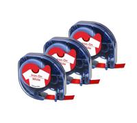 Ruban d'étiquettes thermocollant en tissu, 3PK, 12mm, 18771, 18769, 18773, 18777, Compatible avec les fournitures d'imprimante, à utiliser avec le fabricant d'étiquettes LT-100H Plus XR(Red on White)