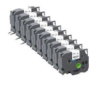 Ruban d'étiquettes TZE251, 24mm, Compatible avec les fournitures d'imprimante, Compatible avec numéro de pièce TZE251 151 451 551 651 751, utilisation avec PT H500 PTD600(10PK Black on White)