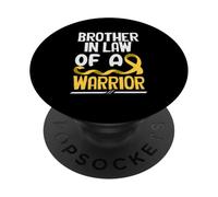 Ruban doré « Brother-in-Law of A Warrior Childhood Cancer » PopSockets PopGrip Adhésif