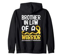 Ruban doré « Brother-in-Law of A Warrior Childhood Cancer » Sweat à Capuche