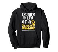 Ruban doré « Brother-in-Law of A Warrior Childhood Cancer » Sweat à Capuche