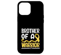 Ruban doré « Brother of A Warrior Childhood Cancer » Coque pour iPhone 12 Pro Max