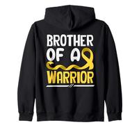 Ruban doré « Brother of A Warrior Childhood Cancer » Sweat à Capuche