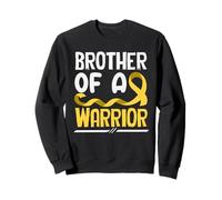 Ruban doré « Brother of A Warrior Childhood Cancer » Sweatshirt