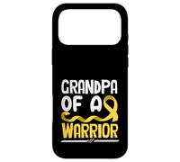 Ruban doré Grandpa of A Warrior Childhood Cancer Coque pour iPhone 17 Pro Max