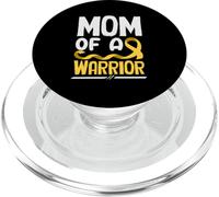 Ruban doré « Mom of A Warrior Childhood Cancer » PopSockets PopGrip pour MagSafe