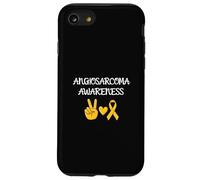 Ruban doré pour Sensibilisation à l'angosarcome - Peace Love Coque pour iPhone SE (2020) / 7/8