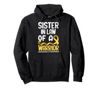 Ruban doré « Sister-in-Law of A Warrior Childhood Cancer » Sweat à Capuche