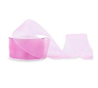 Ruban d'organza 38 mm x 25 m, couleur au choix : rose 148