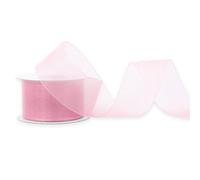 Ruban d'organza 38 mm x 25 m Vieux rose