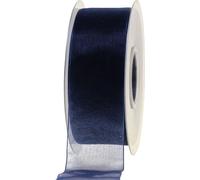 Ruban d'organza bleu foncé 40mm x 50m Décoration