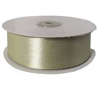 Ruban double satin 40 mm rouleau de 50 mètres vert sauge (CK)