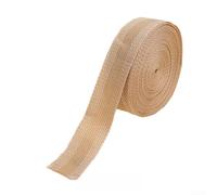 Ruban d'ourlet thermocollant - 2 m x 25 mm - Pour pantalons, jeans, rideaux - Ruban de couture solide sans couture - Noir, blanc, gris, beige, bleu (beige)