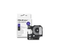 Ruban pour titreuse Qoltec - 50232 - Ruban pour DYMO D1 45013 12 mm x 7 m Surimpression blanche / noire