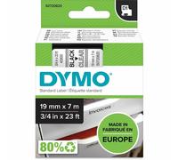 Ruban Dymo D1 S0720820 noir sur transparent 19 mm x 7 m
