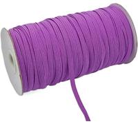 Ruban élastique à coudre, Élastiques colorés de 6 mm large, très élastiques, for loisirs créatifs, couture et bricolage - Rouge(Purple Red,6mm 100yards)