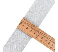 Ruban élastique à coudre, Élastiques en nylon dorés et argentés à paillettes, 10/15/25/40 mm, for vêtements pantalons, accessoires de couture DIY, 1 m - 40, noir(40mm White Silver)