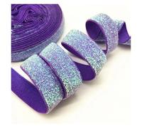 Ruban élastique à Paillettes givrées, 5 mètres, 16 mm, 33 Couleurs, for fête de Mariage, Cadeau, Sangle, Bricolage, vêtements, Couture, Accessoire pour Sac à Dos(M-10T(21)-2)