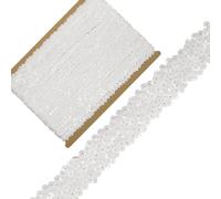 Ruban élastique à paillettes pour couture, robe, costumes de danse, bandeau (blanc-A-30 mm)