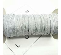 Ruban élastique en spandex pailleté doré de 6 mm, 2/5 yards/lot, pour garniture, couture, tissu, bricolage, accessoires de couture, argent gillter, 2 yards