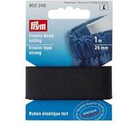 Prym Ruban élastique Strong 955246 25 mm, 72% Polyester, 28% ED, Noir