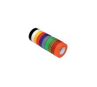Ruban électrique isolant panaché lot de 10 couleurs - 10 m