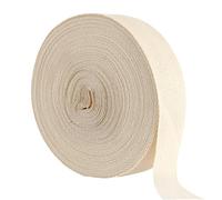 Ruban en Coton,2cm x 50m / 0,79in x 164 foot Sangles en Coton à Chevrons,Ruban Beige pour Couture,Ruban Biais Coton,Ruban à Chevrons en lin Coton sergé, pour la Création de Passepoils et Projets DIY