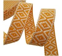 Ruban en Coton Jacquard, 5 m de Long, 38 mm de Large, Sangle en Toile colorée for Sac, bandoulière, vêtements, Couture, 1 pièce(Yellow)