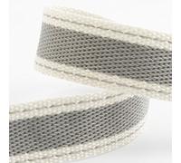 Ruban en coton sergé Gris argenté 15 mm x 10 m