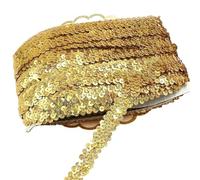 Ruban en dentelle à paillettes de 2/5/10 mètres, bande élastique extensible for robe de mariée, décoration de vêtement, accessoires de couture DIY Rouleaux Ruban de Dentelle(Color13,2cm-2Meters)